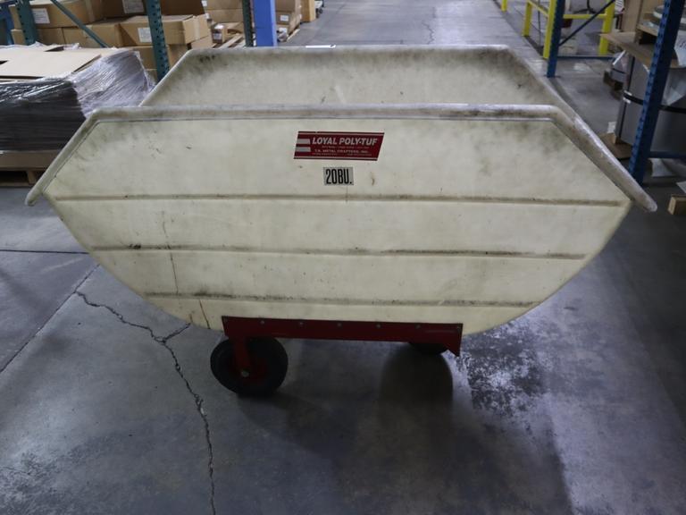Loyal Poly-Tuf 20 Bushell Rolling Waste Cart- Auction Item