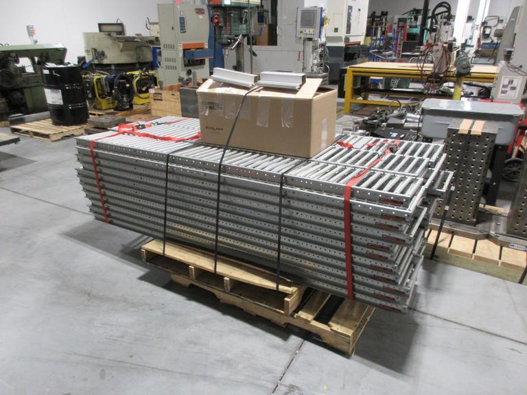 Engineered Products Selectrak Roller Conveyor Sections and Mounting Brackets,  Can Be Mounted On Pallet Racking- Auction Item