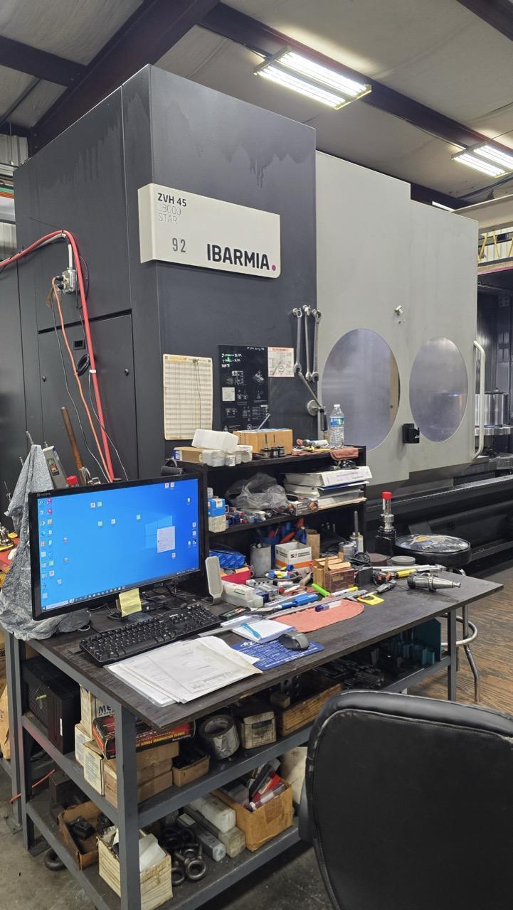 Ibarmia CNC VMC ZVH 45/L3000 Star, 2018 – 5 Axis Machining Center, Heidenhain TNC 640 HSCI Control, Heidenhain HR-510, Renishaw Probe System, Air Through Spindle