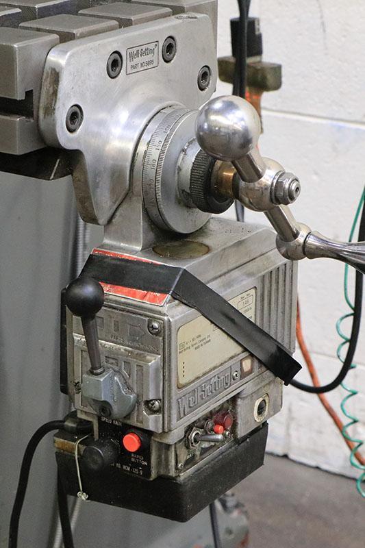 SOUTH BEND VARIABLE SPEED VERTICAL MILL, MODEL 3VH