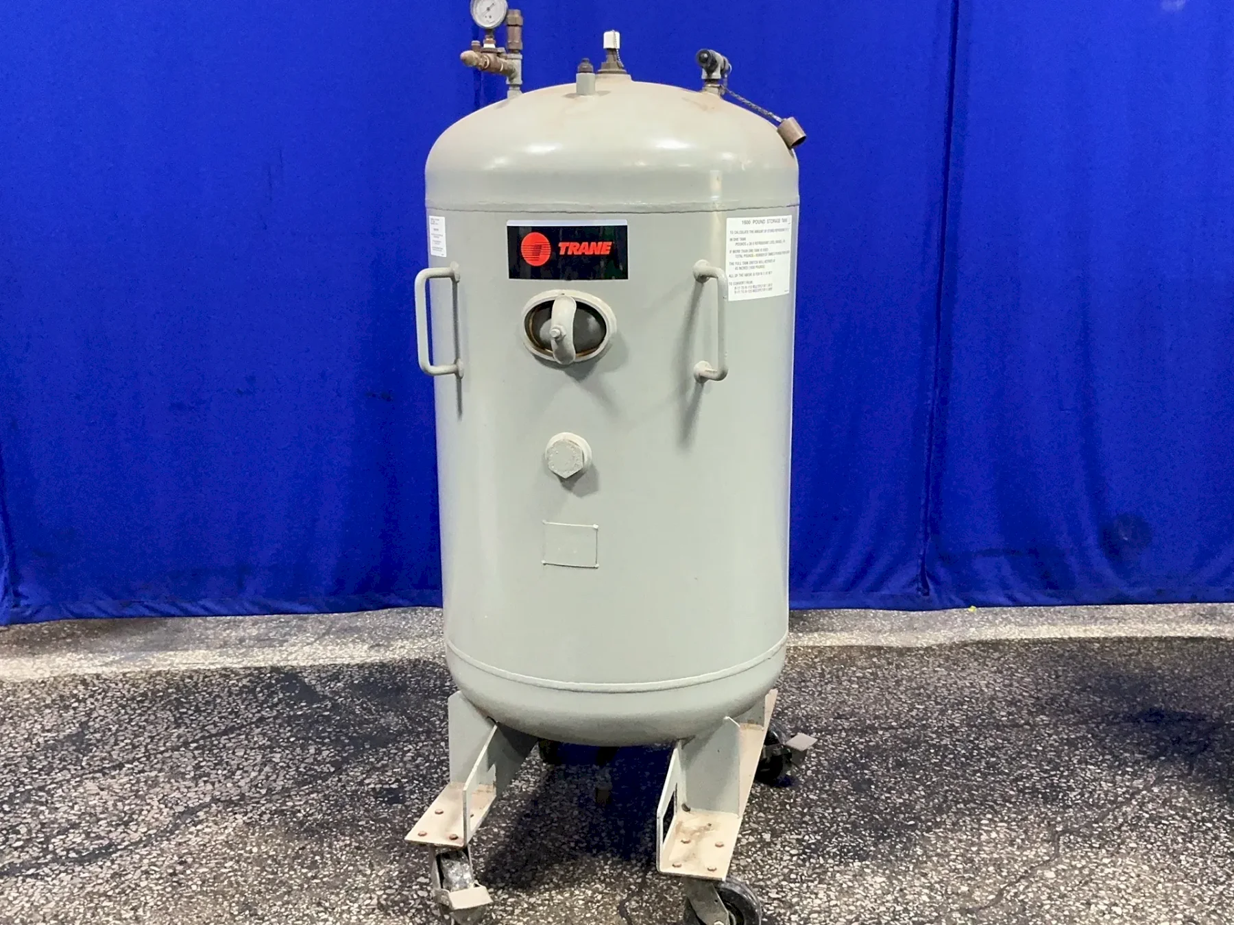 TRANE 1600 LBS REFRIGERANT PRESSURIZED STORAGE TANK  -  RRTAL1600A00