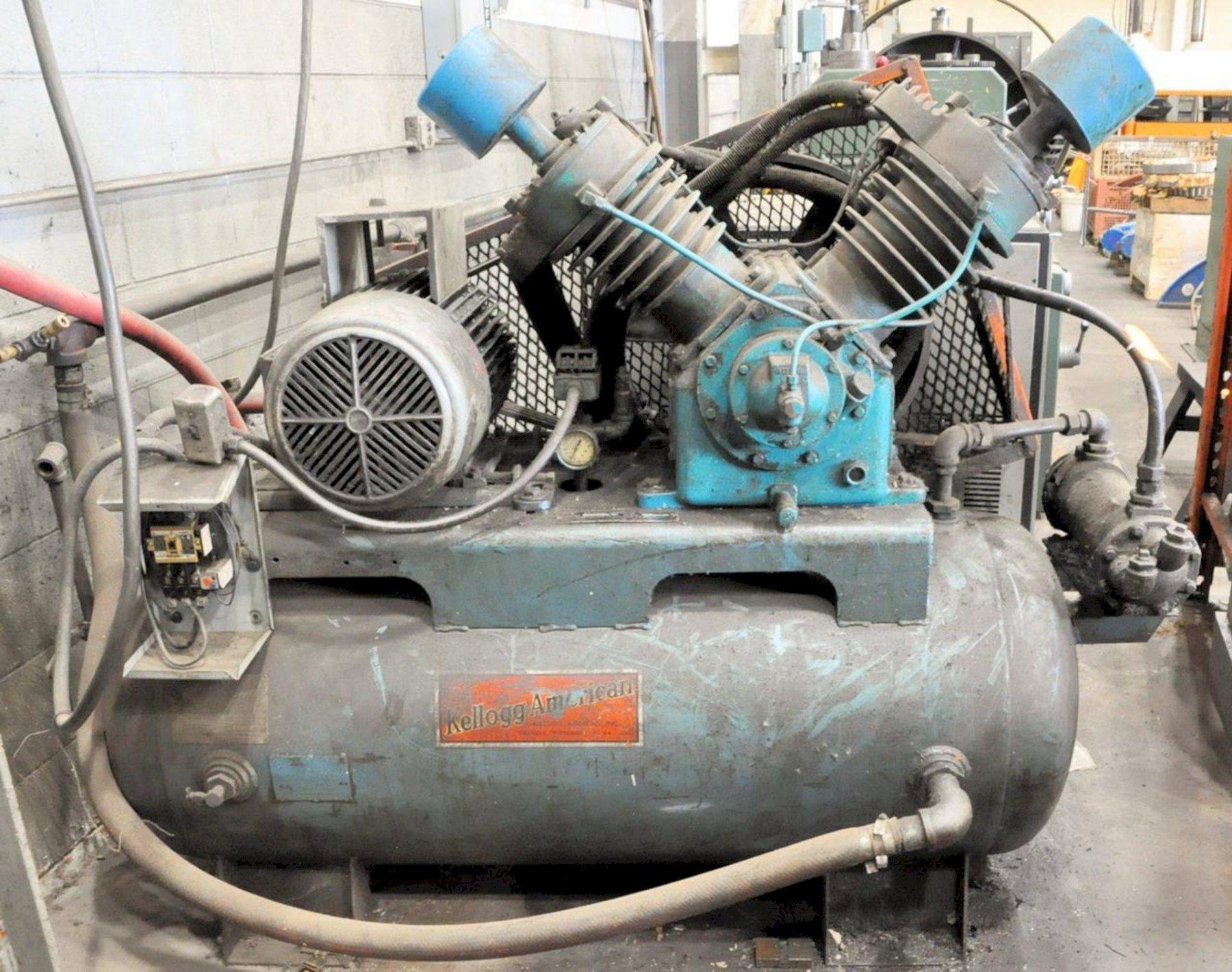 20 HP KELLOG PISTON TYPE AIR COMPRESSOR. STOCK # 0955523