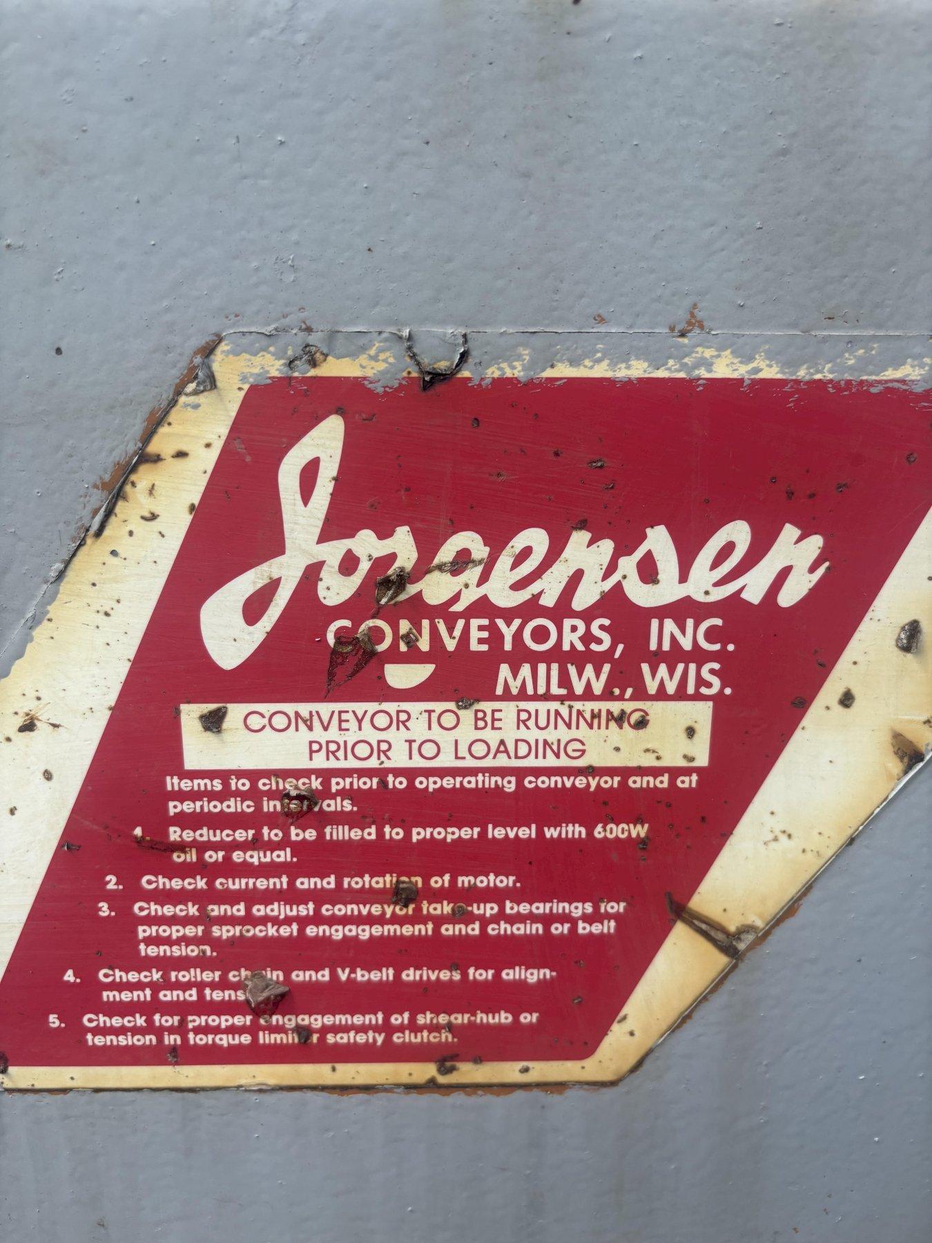 16" X 31' JORGENSEN CHIP CONVEYOR: STOCK #80462