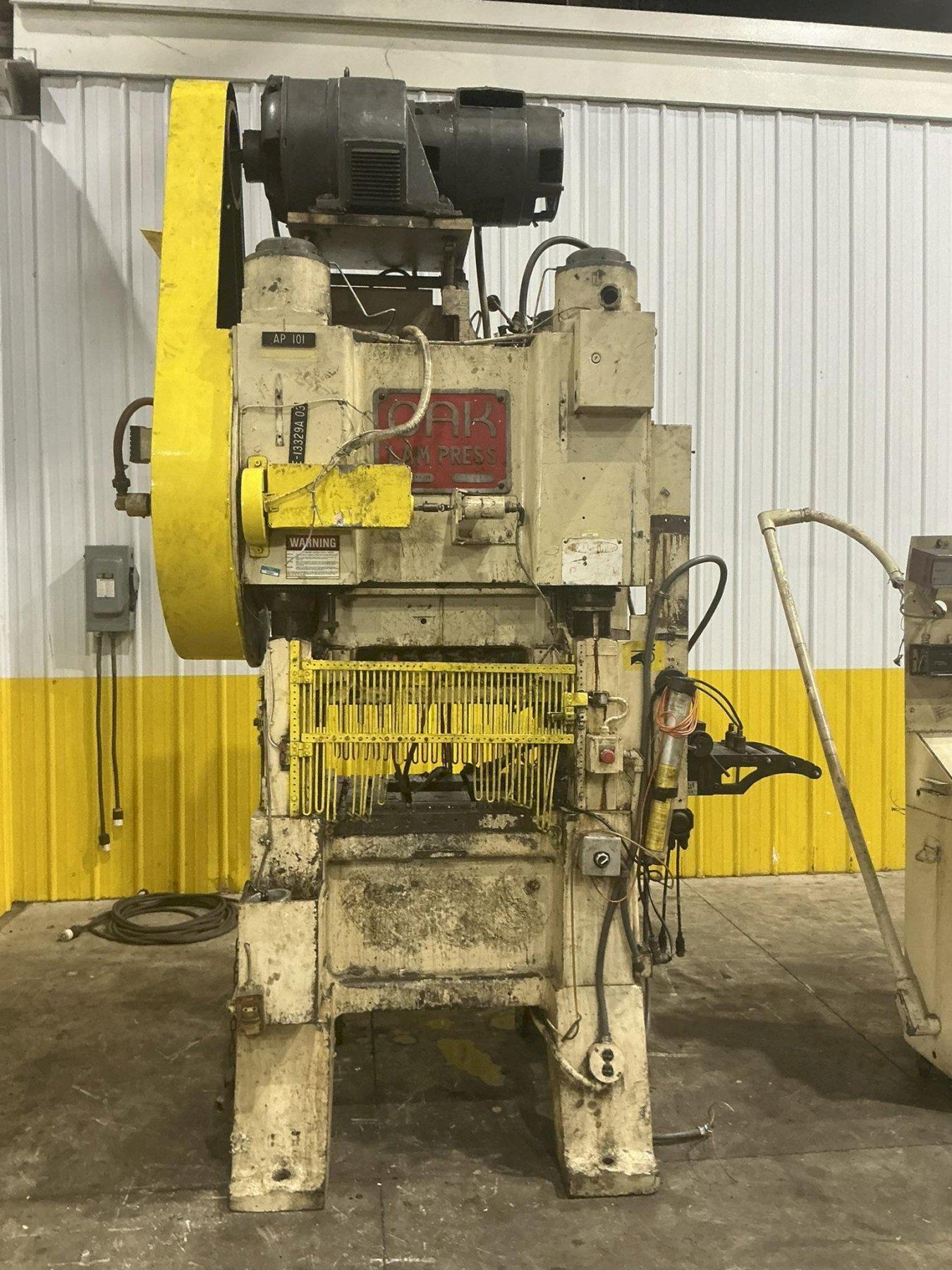 60 TON OAK MODEL #30-LP-60-604 STRAIGHT SIDE PRESS, STROKE 2", 80-240 SPM: YOBRO #26050
