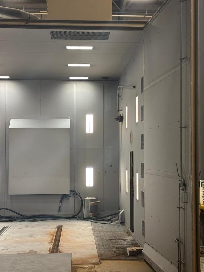 ABS Blast Room & GFS Paint Booth Package, 2019 – 16’W x 14’H x 18’D Blast Booth, Complete Finishing System