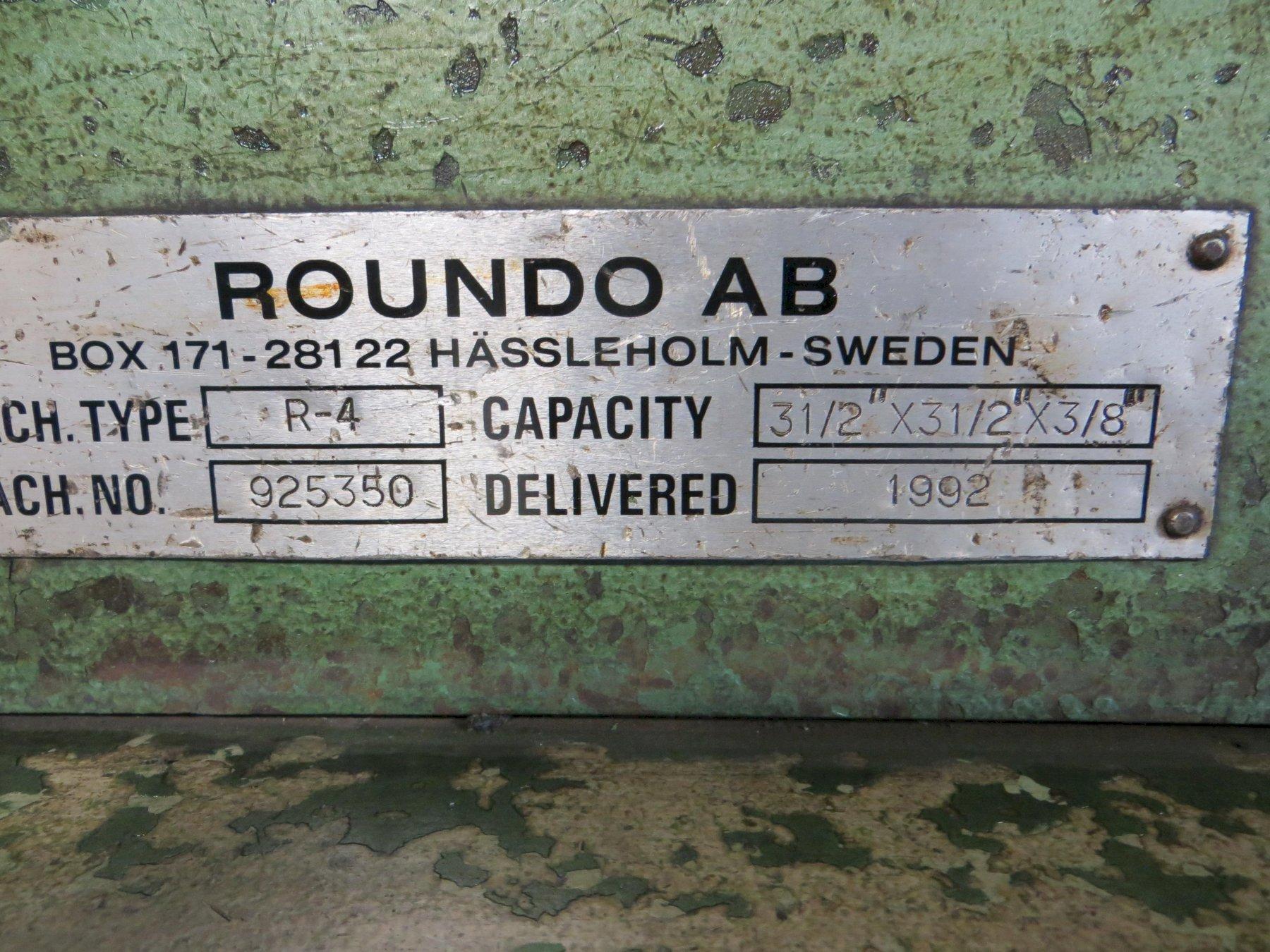 3/8" x 3.5" x 3.5" Roundo Hydraulic Angle Bending Roll, Model R4