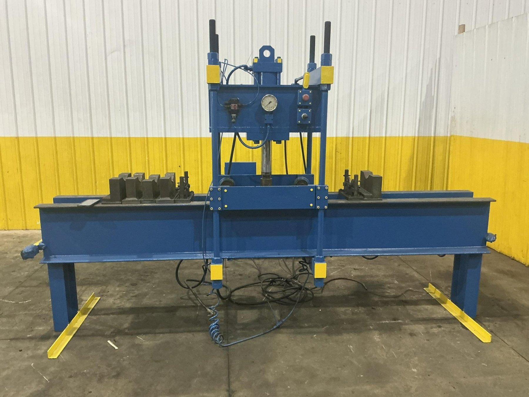 75 TON X 96" DRILCO TRAVELING HEAD HYDRAULIC STRAIGHTENING PRESS: YOBRO #25865