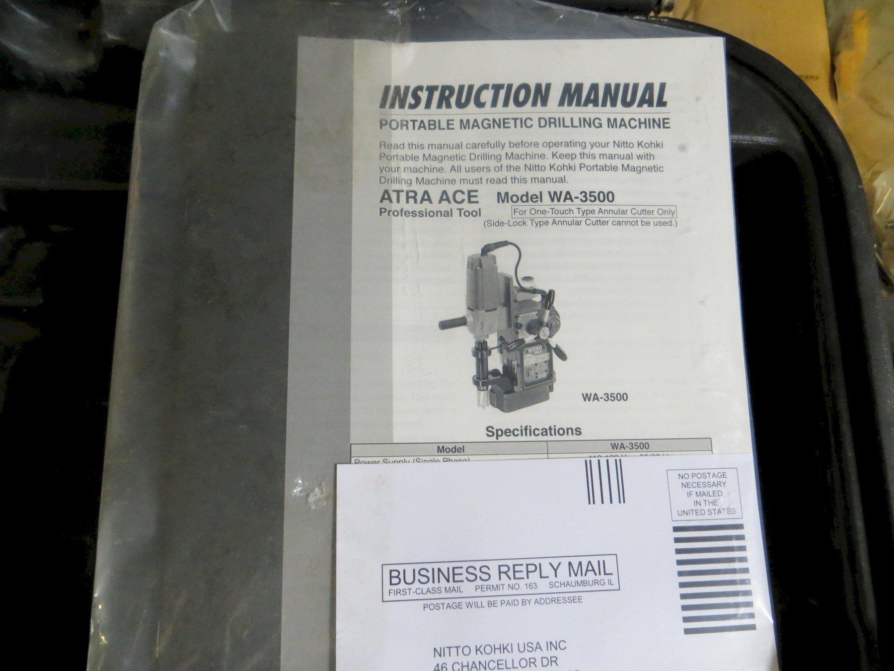 New NITTO KOHKI Portable Magnetic Base Drilling Machine, Model WA-3500