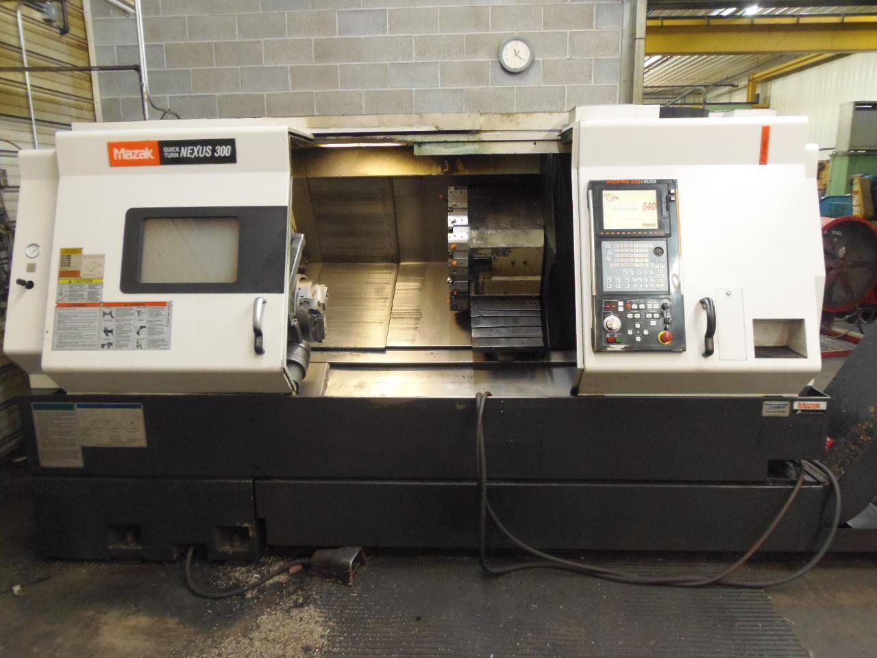 MAZAK QUICK TURN NEXUS 300 CNC LATHE, MODEL QTN-300, MAZATROL 640T NEXUS CONTROL, 12 IN. CHUCK, TAILSTOCK, 2004