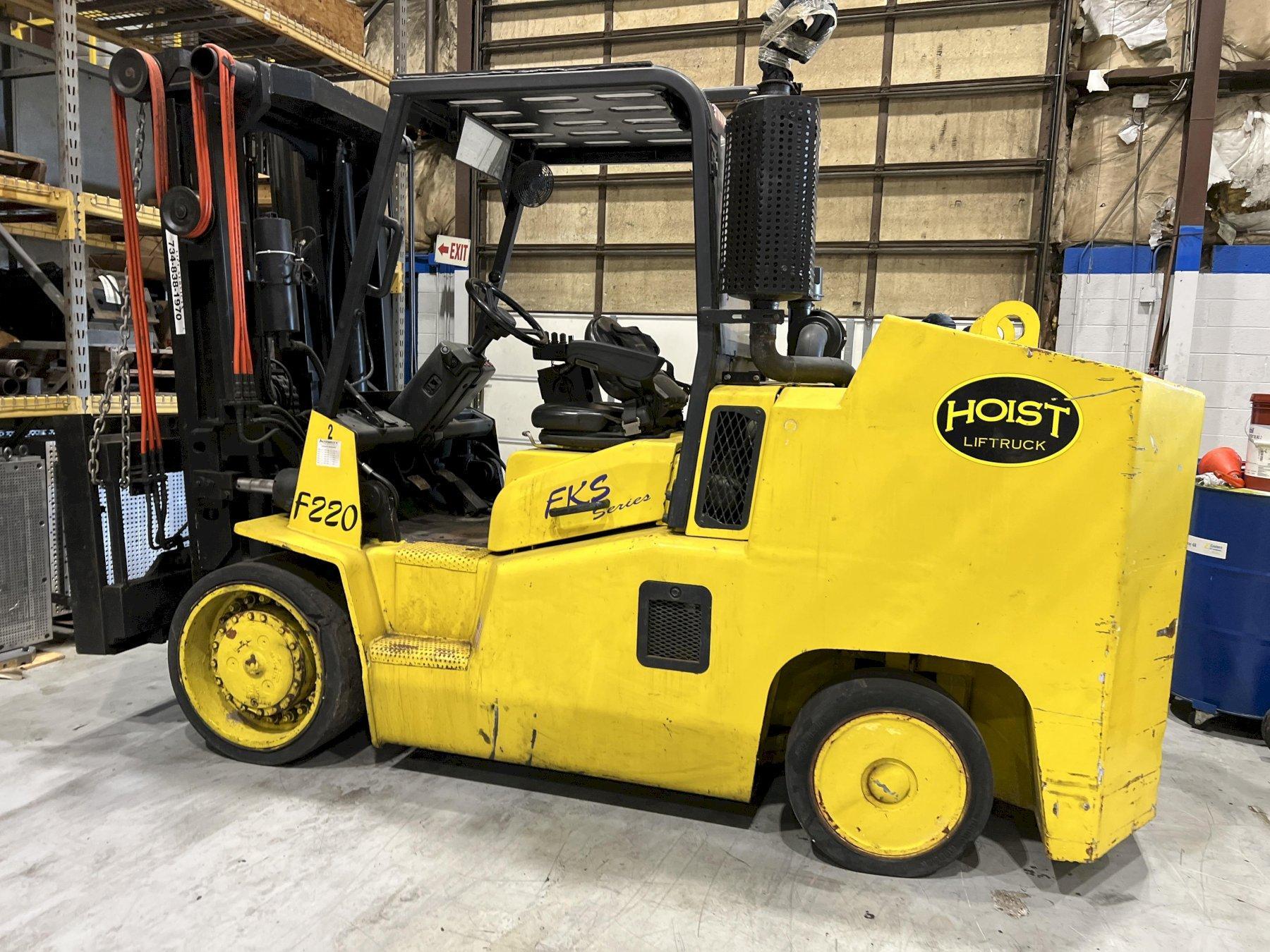 Hoist F220 22,000lbs Cushion Tire Forklift Diesel Fuel 72