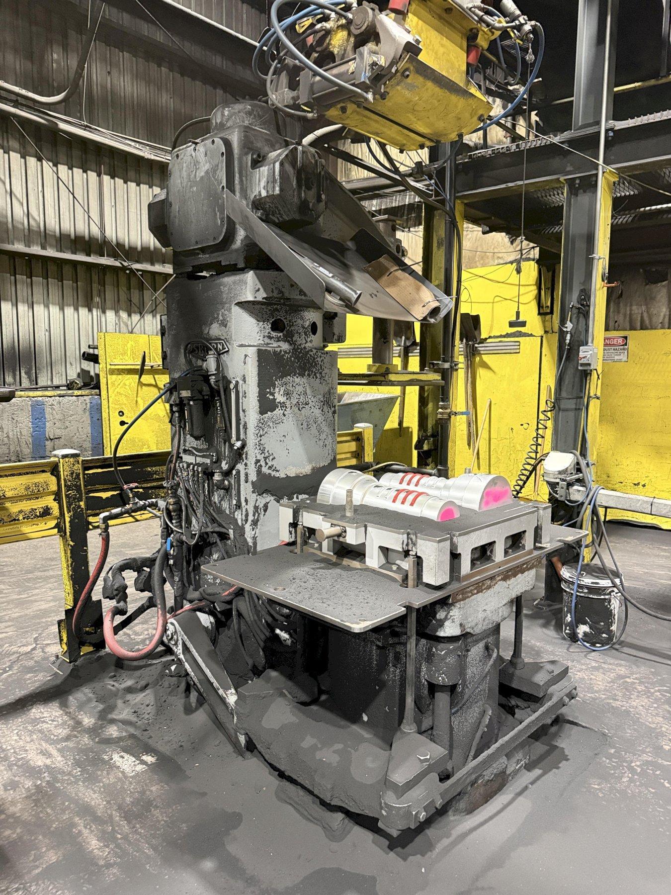 Osborn model 722 RJWA semiautomatic molding machine s/n 18841-c with plc controls