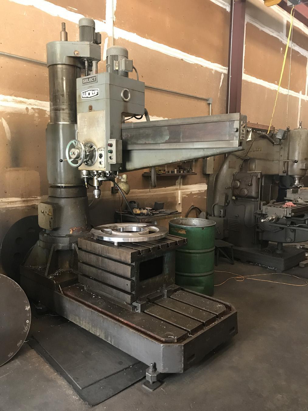 Used, 5' 14" Wolf Radial Arm Drill