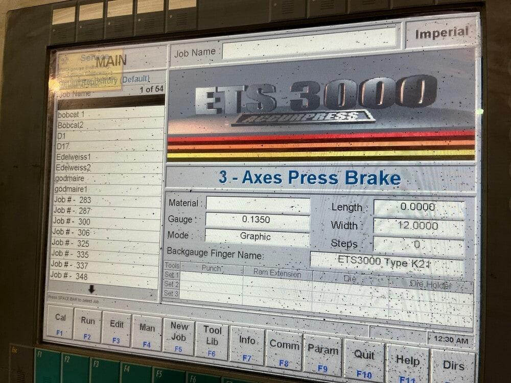 600 Ton x 16′ ACCURPRESS CNC Press Brake, Model 760016