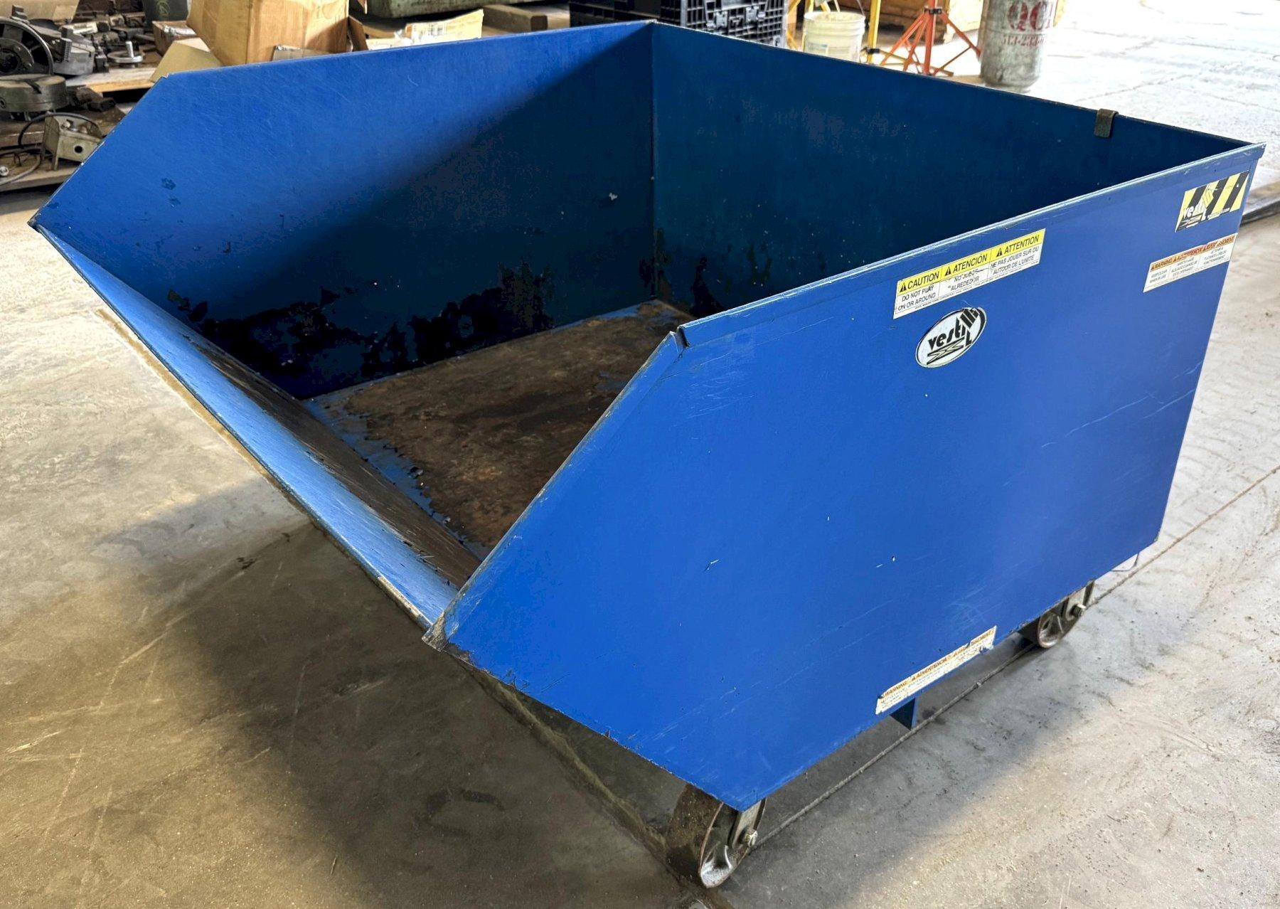 Vestil Dump Hopper H-100-LD,  1 Cu. Yard, 2000 Lb. Capacity, Casters