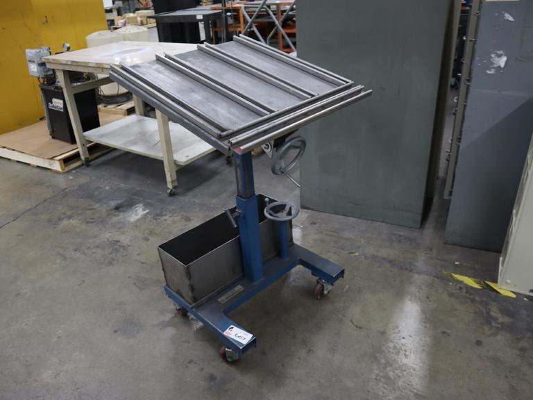 T&S Equipment Rolling Ajustable Height/Angle Work Table- Auction Item