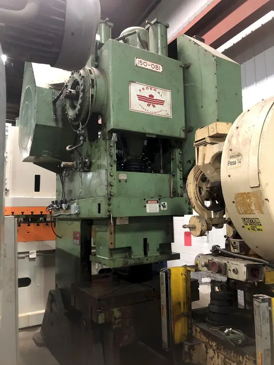 FEDERAL 150 TON BACK GEARED PRESS,S/N 150-101,  STOCK# 13517J