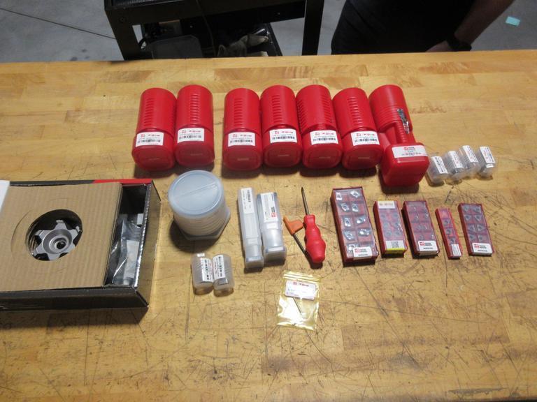 Hass Complete Shell Mill Kit - Shell Mill CAT40 Tool Holders, Various Size Shell Mills, Inserts, Drill Chuck BRAND NEW!- Auction Item