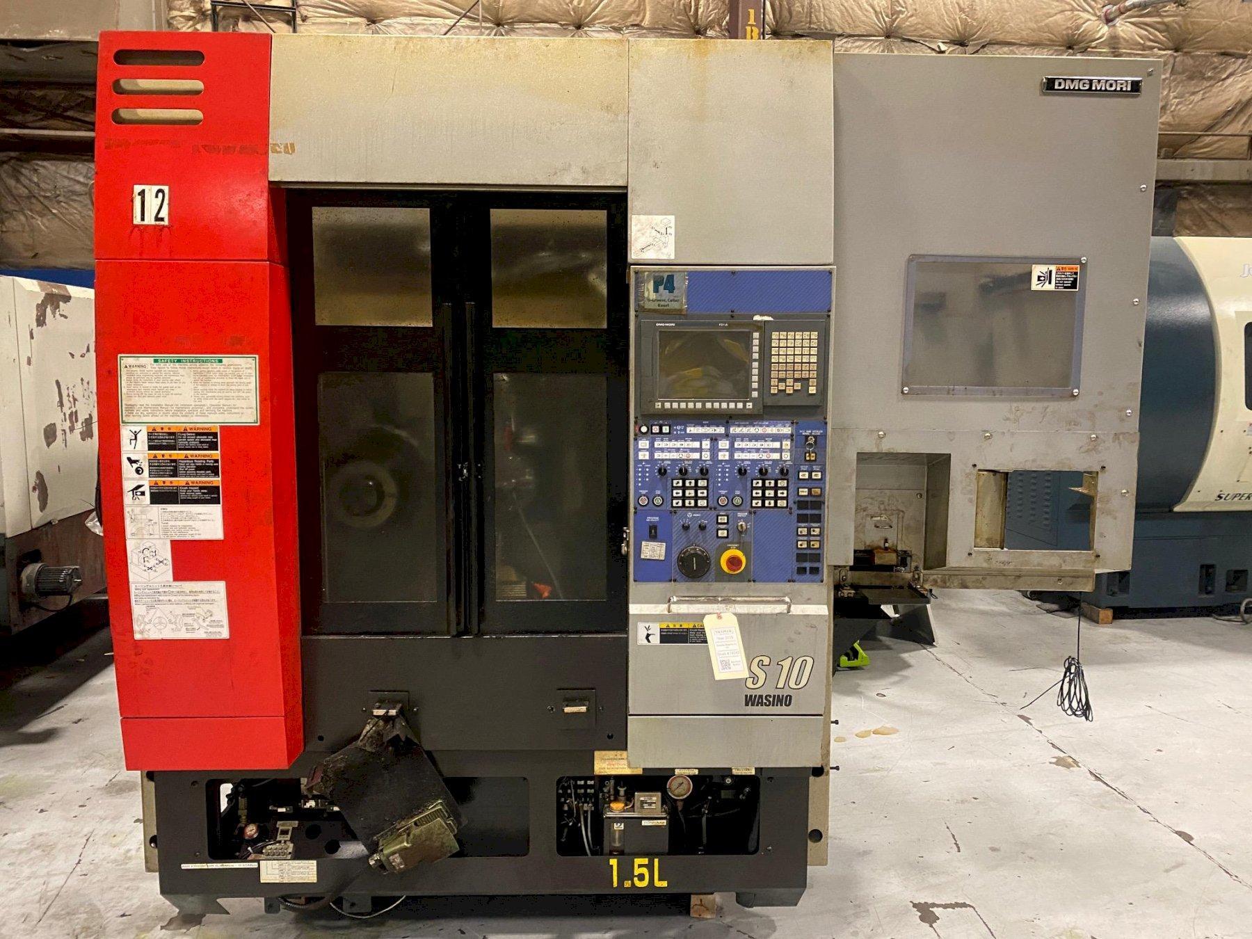 DMG Mori Wasino S-10 Single-Spindle/Dual Turret CNC Lathe For Sale - 2015