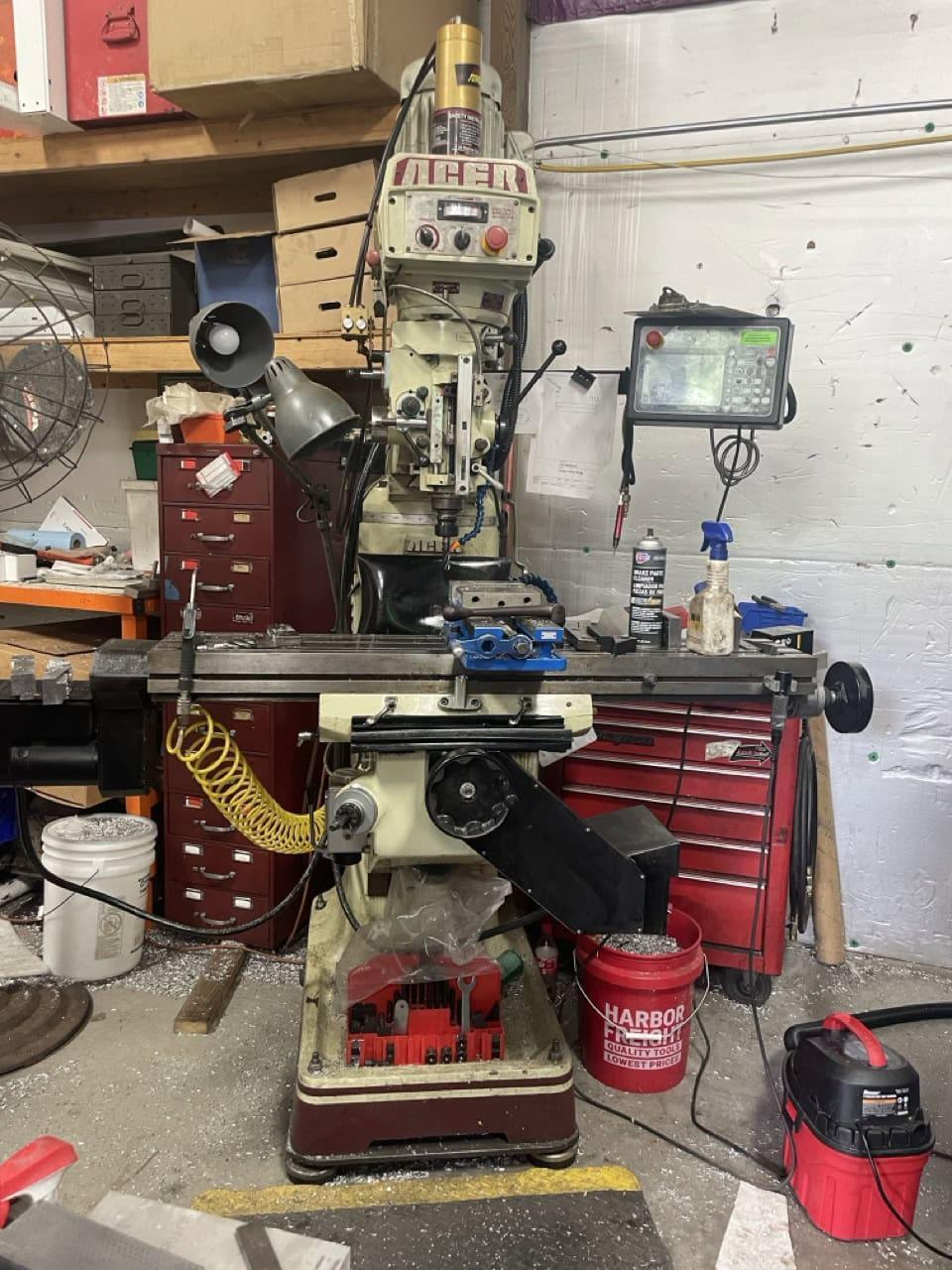 Acer EVS-3VS Knee Mill w/ TRAK EMX CNC, 2010 – Start-up Package!