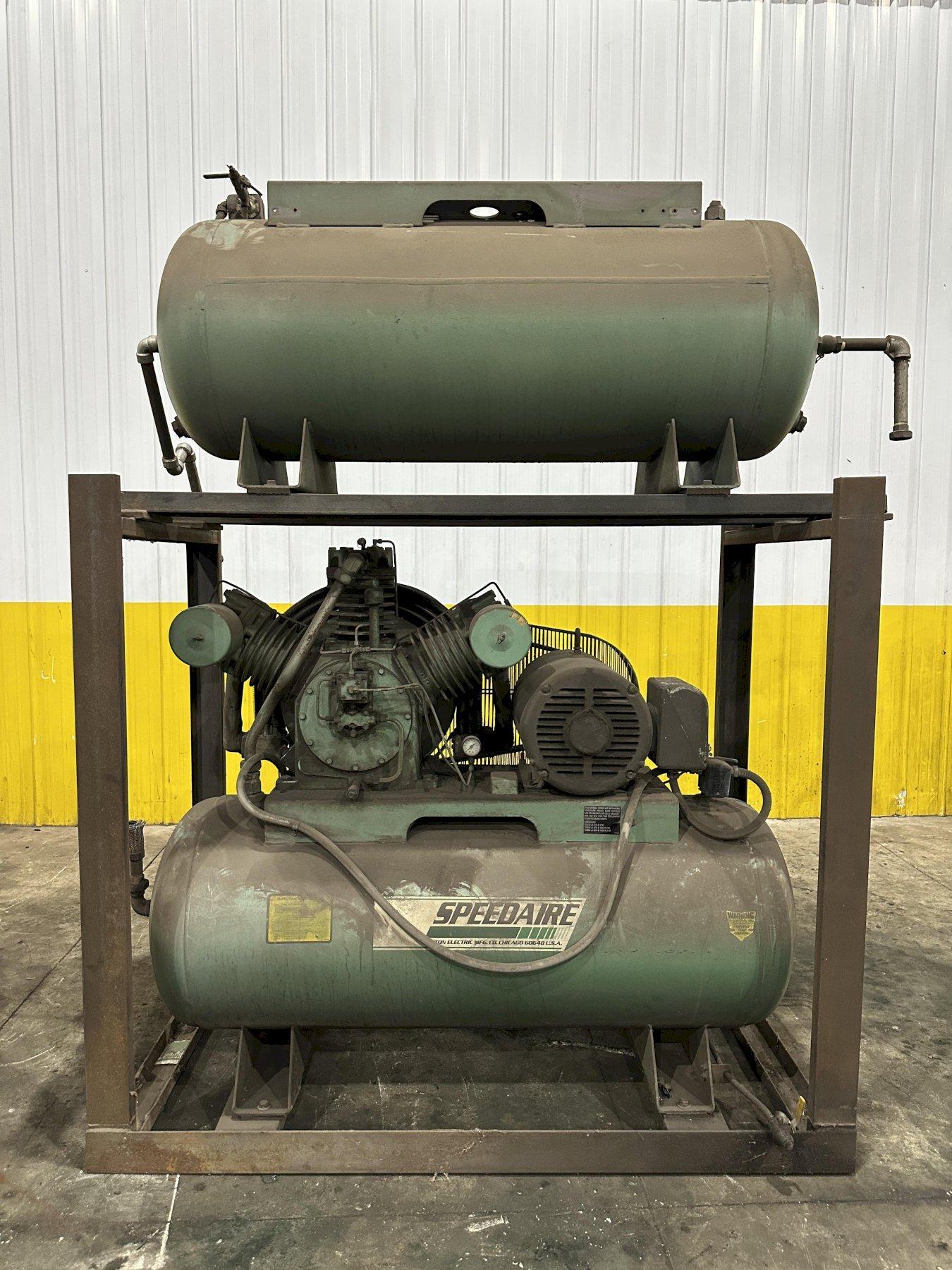 15 HP SPEEDAIRE MODEL #19-000069-0 DUPLEX AIR COMPRESSOR : YOBRO 26354
