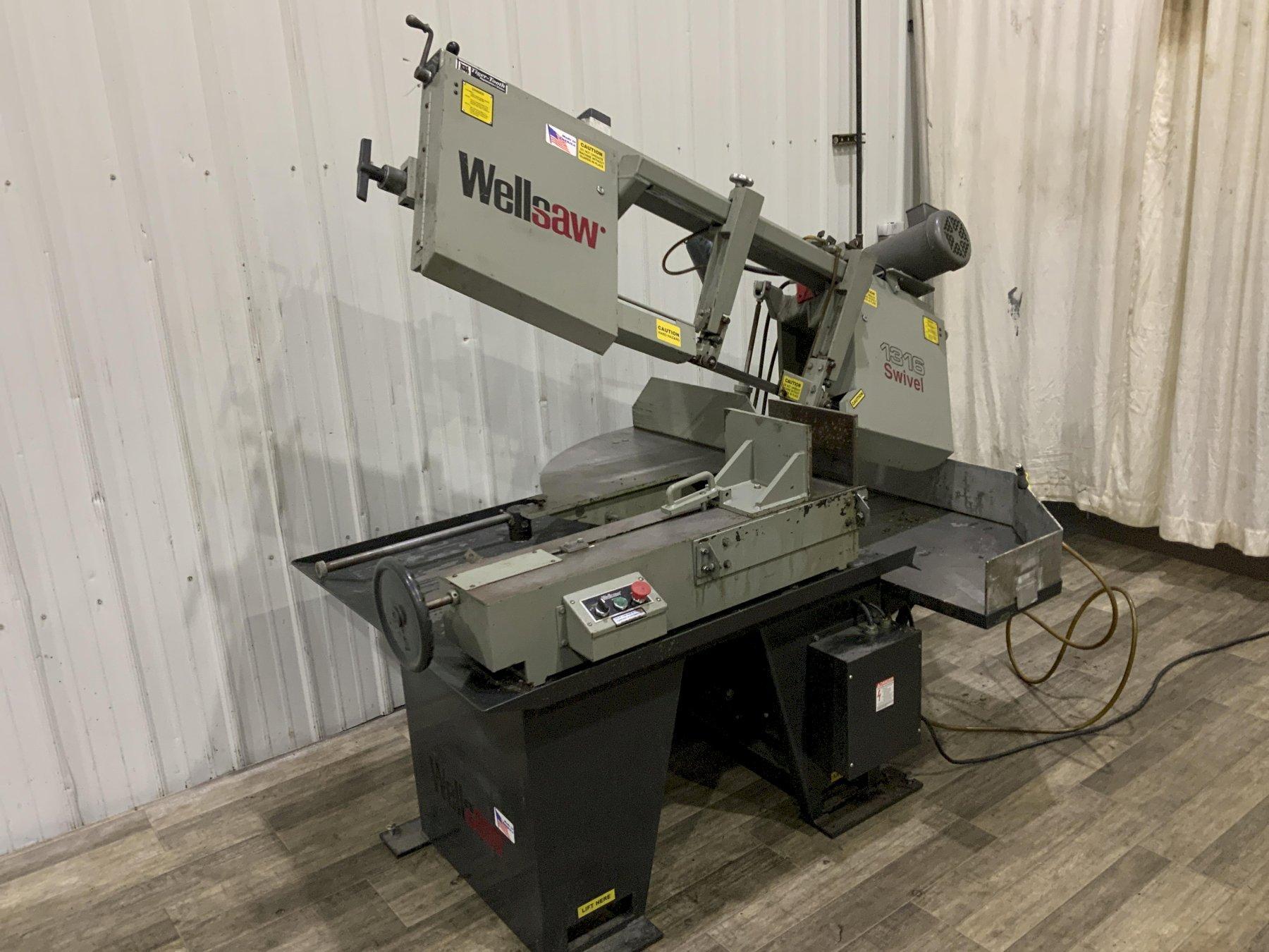 13" X 16" WELLSAW MODEL 1316S MITERING HEAD HORIZONTAL BANDSAW: STOCK #80998