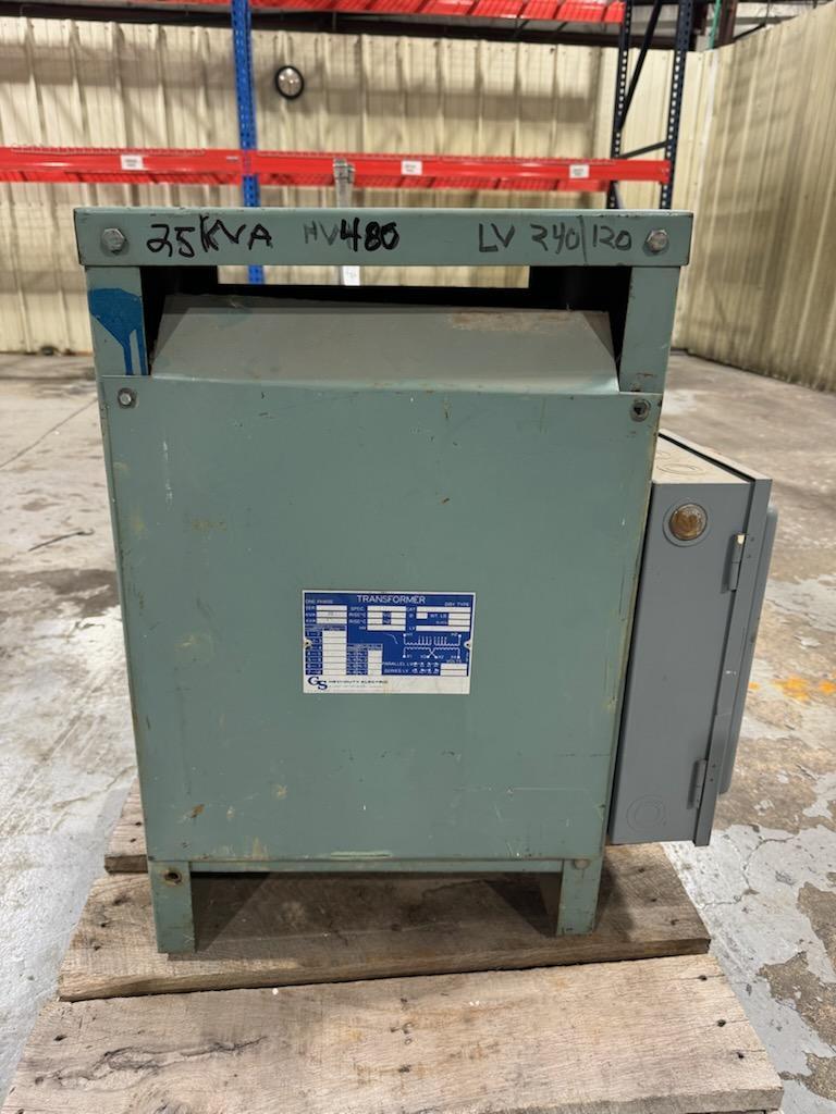 1 - PREOWNED GENERAL SIGNAL HEVI-DUTY 25 KVA ELECTRIC TRANSFORMER