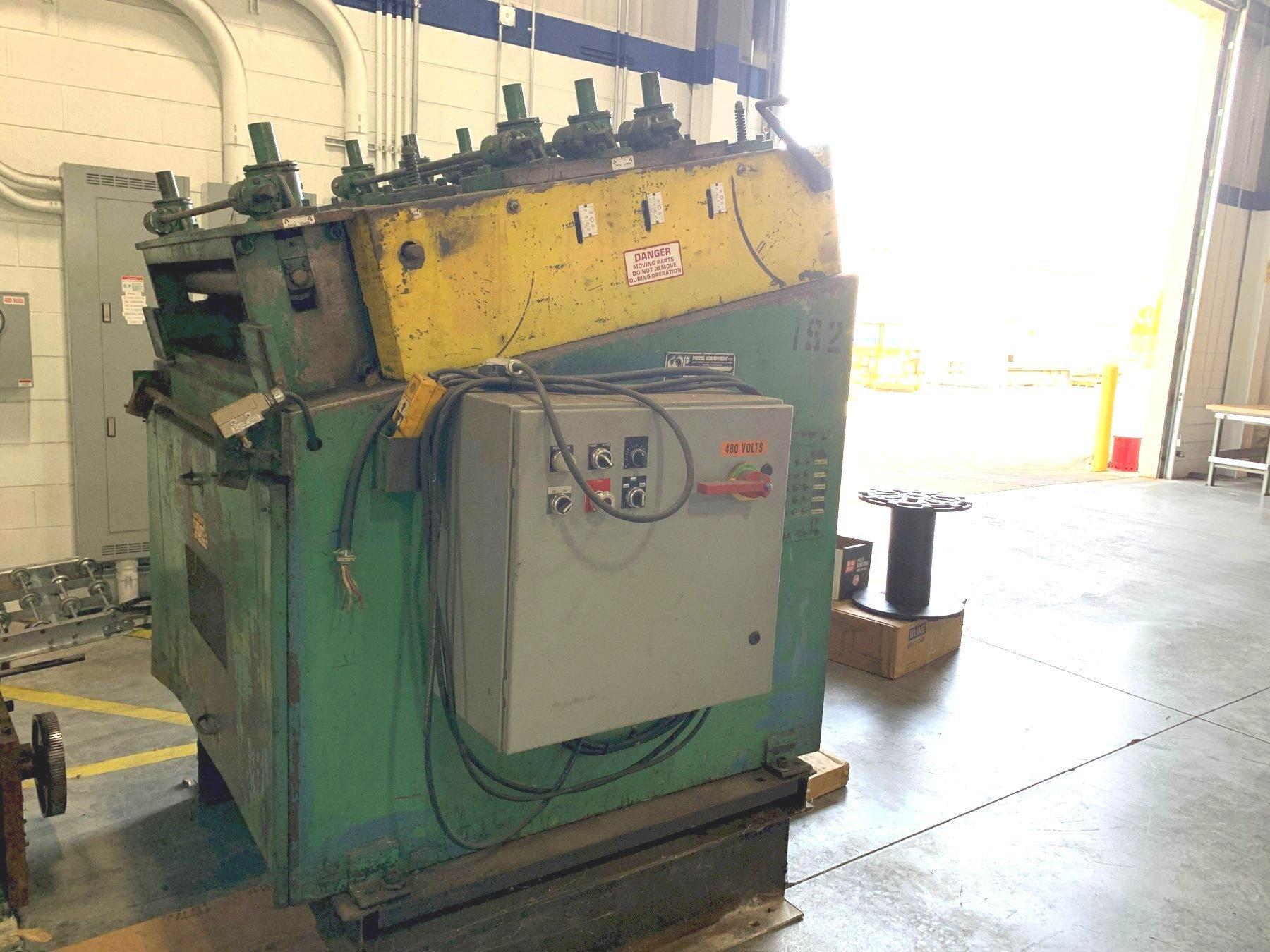 36" Coe Press Equipment Powered Coil Straightener Model# CPPS PO 36