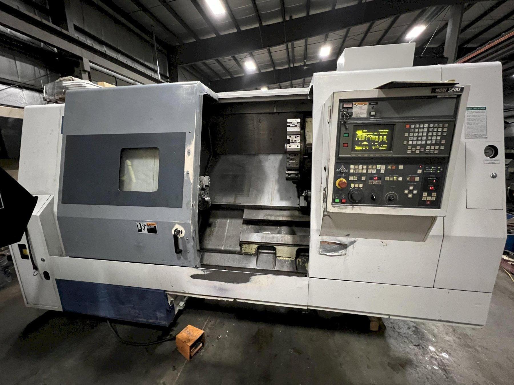 MORI SEIKI SL-35B CNC LATHE, FANUC 16T, CHIP CONVEYOR, TAILSTOCK, RUNS GREAT