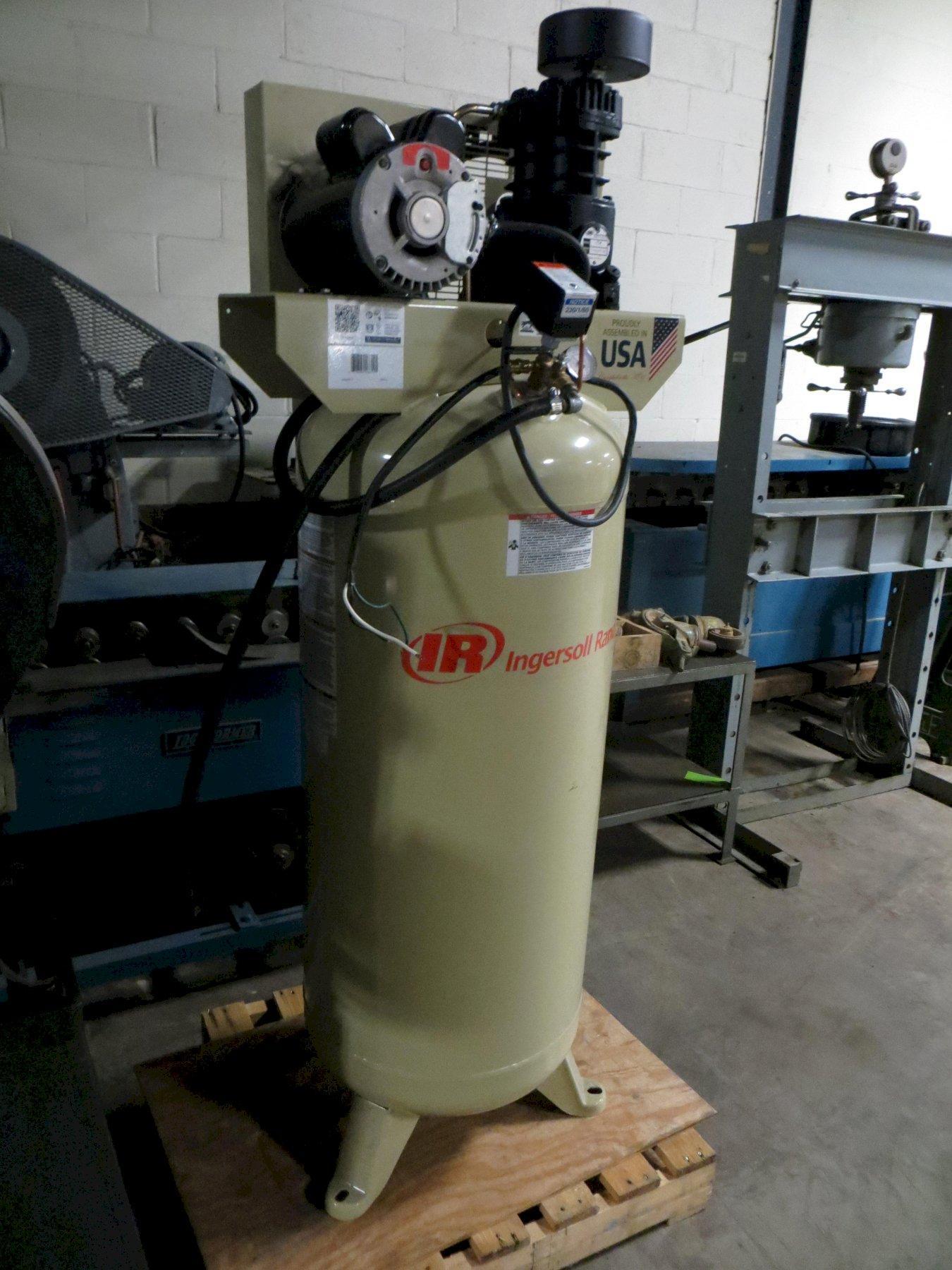 5 HP, Ingersoll Rand Vertical Air Compressor, 60 Gallon Tank, 230 Volt, Single Phase