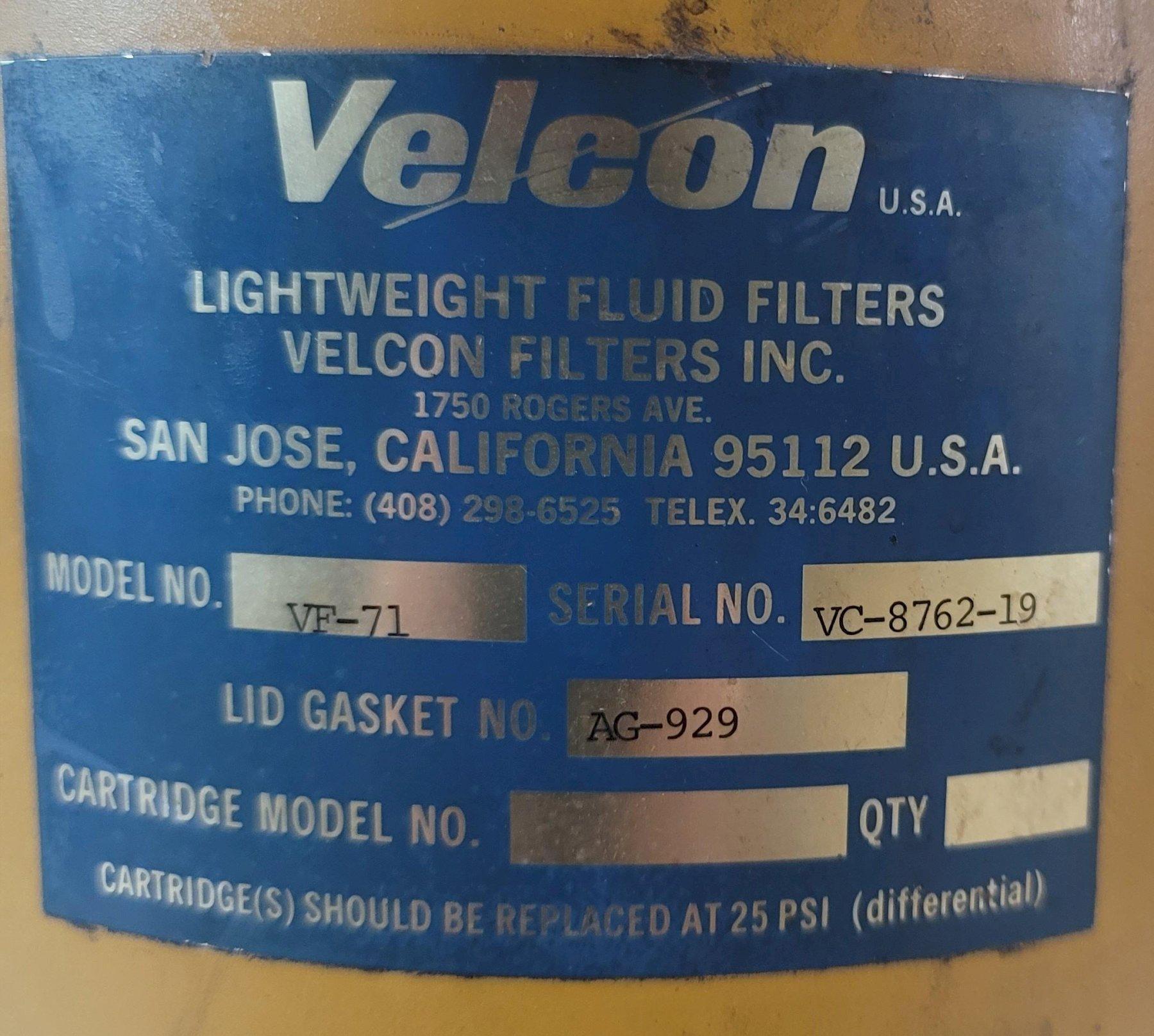 VELCON VF-71 FLUID FILTER