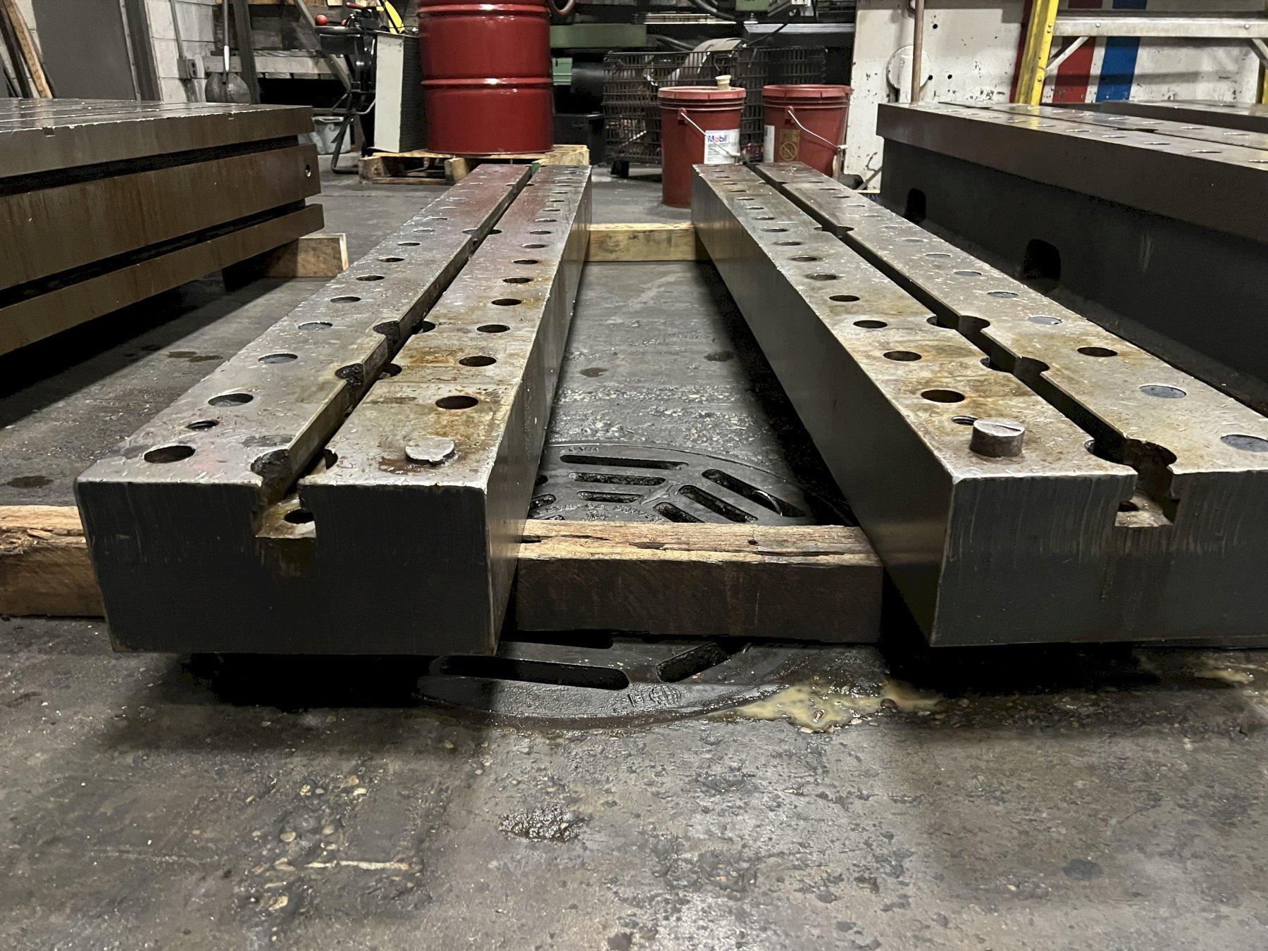 7' x 12" WIDE x 6" H PAIR OF RISER BLOCKS, W/ T-SLOTS