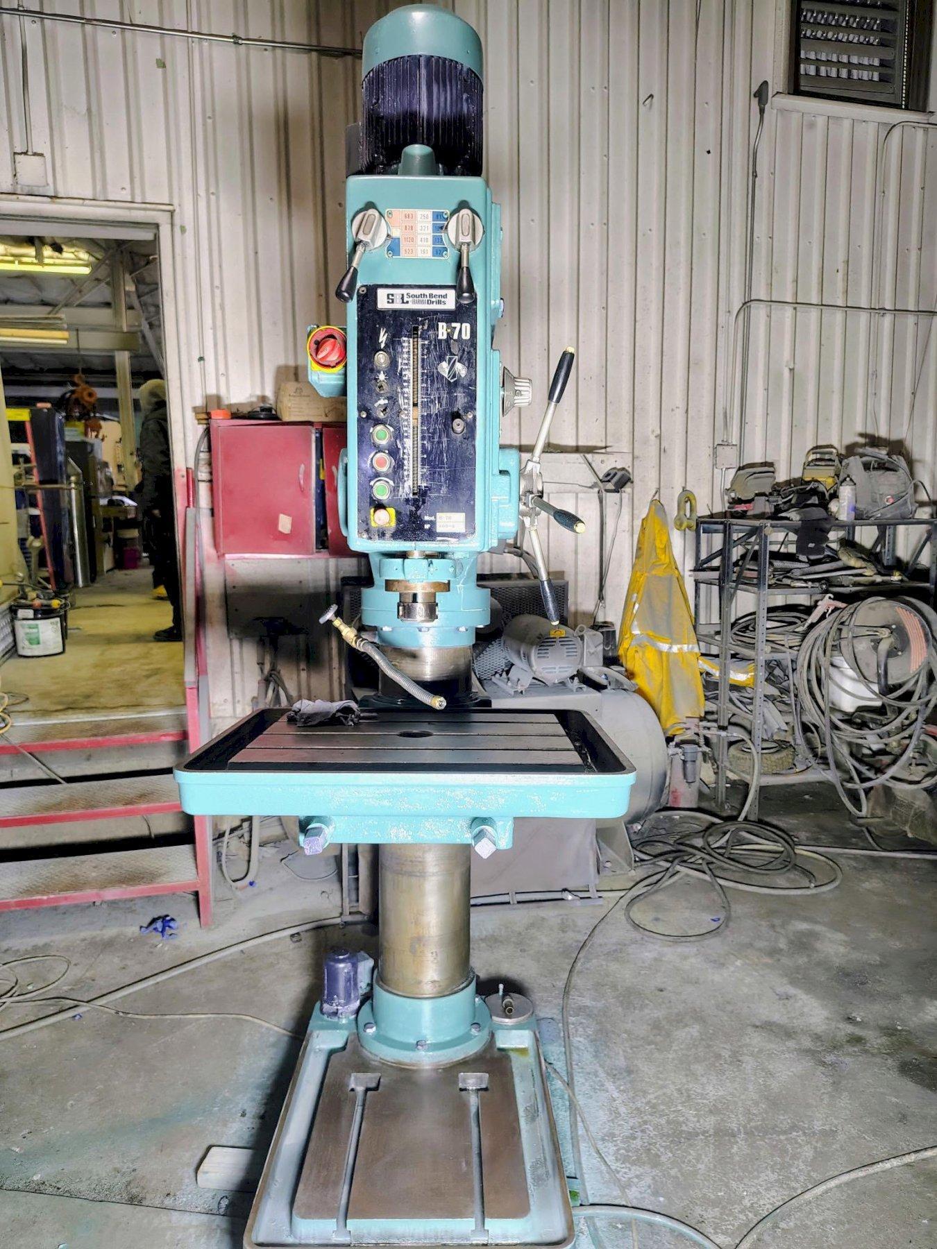 1 - PREOWNED SOUTH BEND DRILL PRESS, MODEL #: B-70, S/N: 900-D