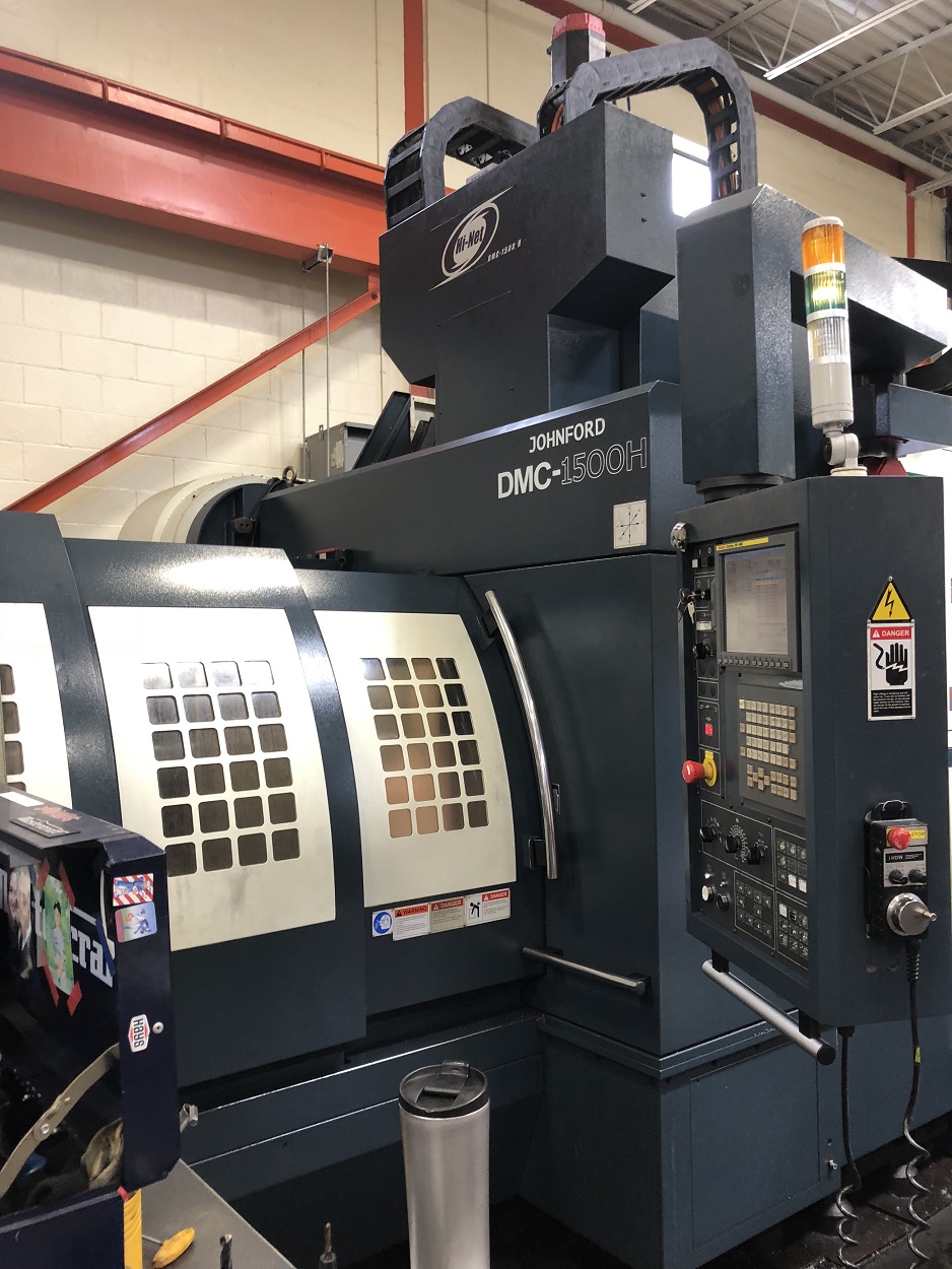 JOHNFORD DMC-1500H BRIDGE STYLE CNC VERTICAL MACHINING CENTER WITH COOLANT THRU SPINDLE, Fanuc 18iMB, 60