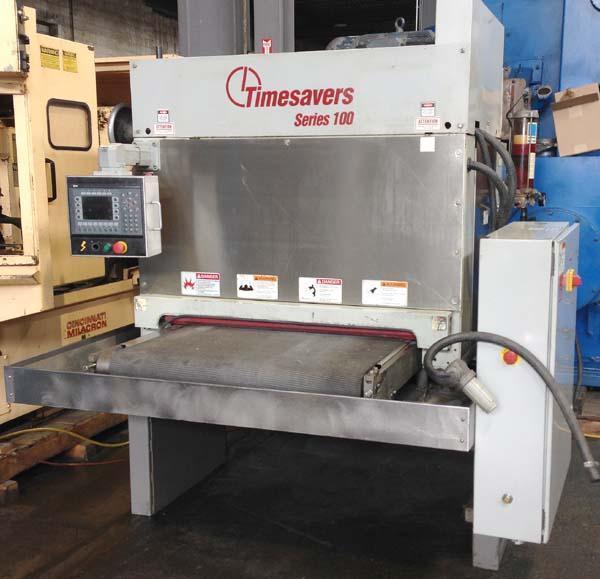 37" Timesavers, Model 137-1HDMW, 37" Wide Belt, Auto Cycle Controller, 20HP, Wet, Stainless Construction, New 2001.