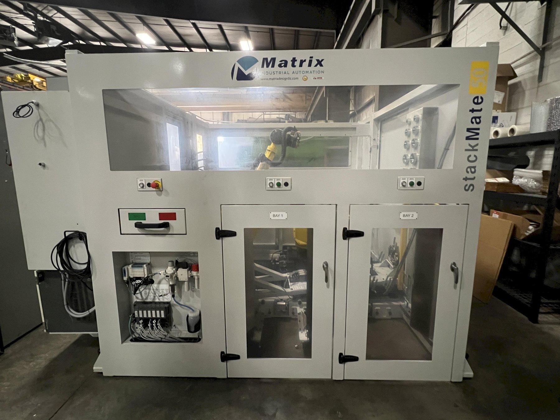 2019 MATRIX STACKMATE 50 ROBOTIC MACHINE TENDING SYSTEM W/ FANUC M-710IC/50 ROBOT & R-30IB PLUS CONTROL