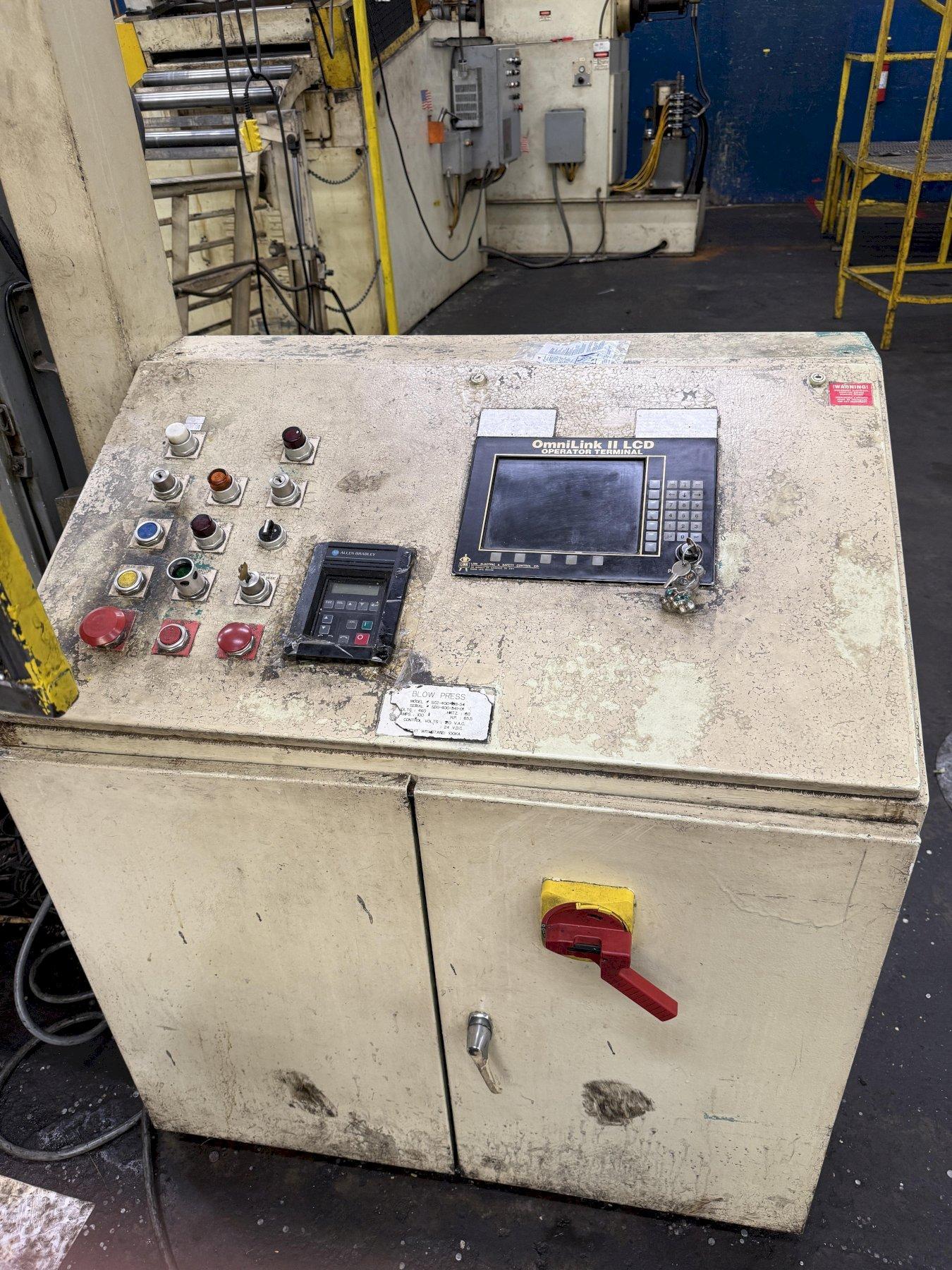 400-ton Blow SC2-400-108-54 Straight Side Mechanical Stamping Press For Sale, Year 2001