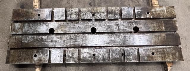 72” L-R x 24” F-B x 4” Thick T-Slotted Steel Bolster