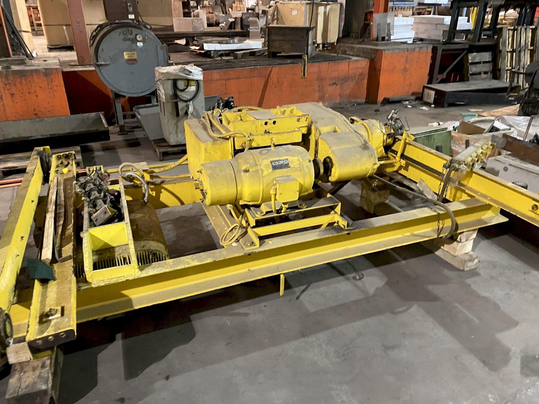 5 TON ROBBINS & MYERS UNDER RUNNING TROLLEY HOIST. STOCK #0316422