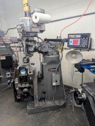 BRIDGEPORT VERTICAL MILLING MACHINE WITH PROTRAK EMX 2-AXIS CONTROL WITH 3-AXIS DIGITAL READOUT