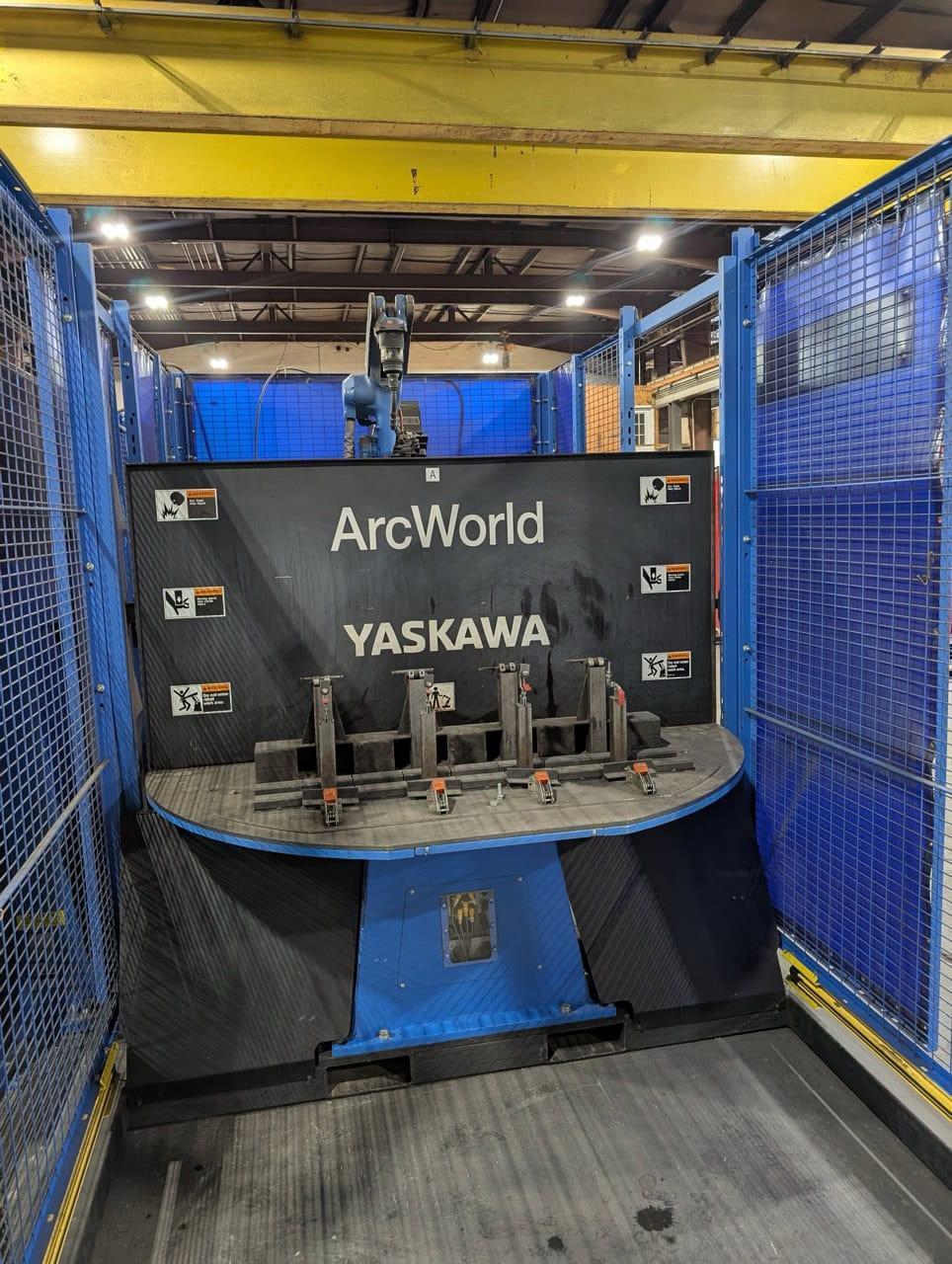 Yaskawa Motoman ArcWorld System AW1000 Robotic Welding Cell, 2019 – AR1440 Robot, MSR655 Turntable Positioner