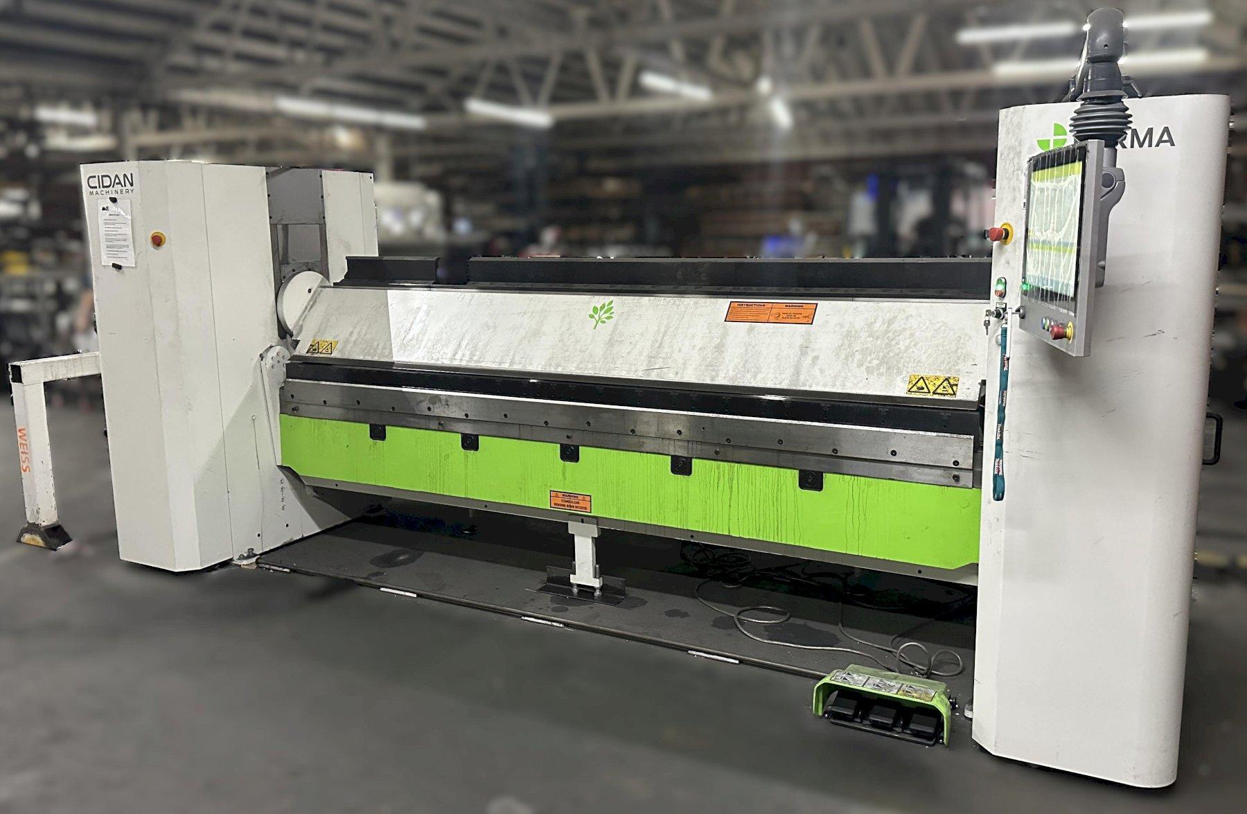CIDAN FORMA 30 Folder w/ 11 ga Mild Steel x 122", Automatic Combi-Beam with 4.9" High Segmented tooling, ProLink Control, 61" Adjustable Height Backgauge
