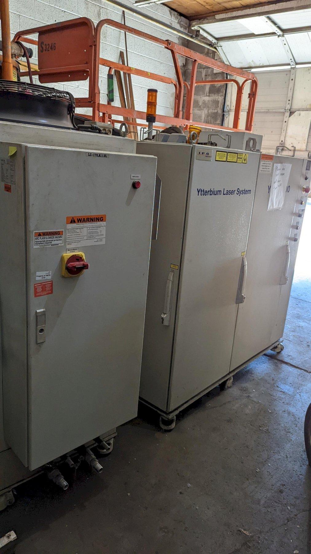 IPG Photonics YLS-5000-S2 5000W Dual Head Output Fiber Laser Welder, 2012 – Seifert 600W Chiller,  2 Sets Of Brand New Cables