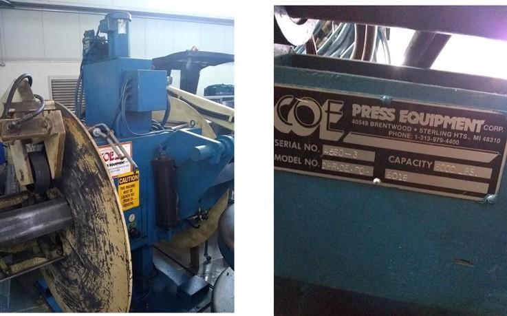250 Tons Sutherland press Model SP2-D-250-96-48-10