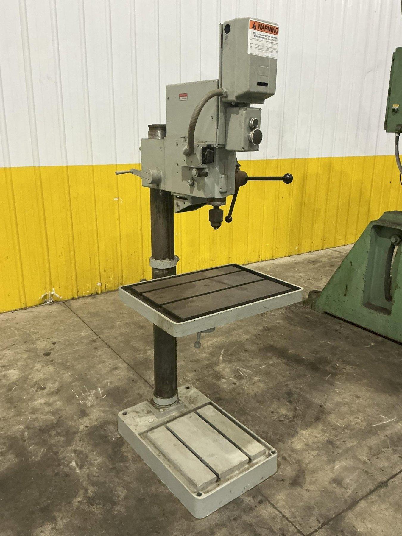 25" SOLBERGA GEARED HEAD SINGLE SPINDLE DRILL PRESS: YOBRO #25985