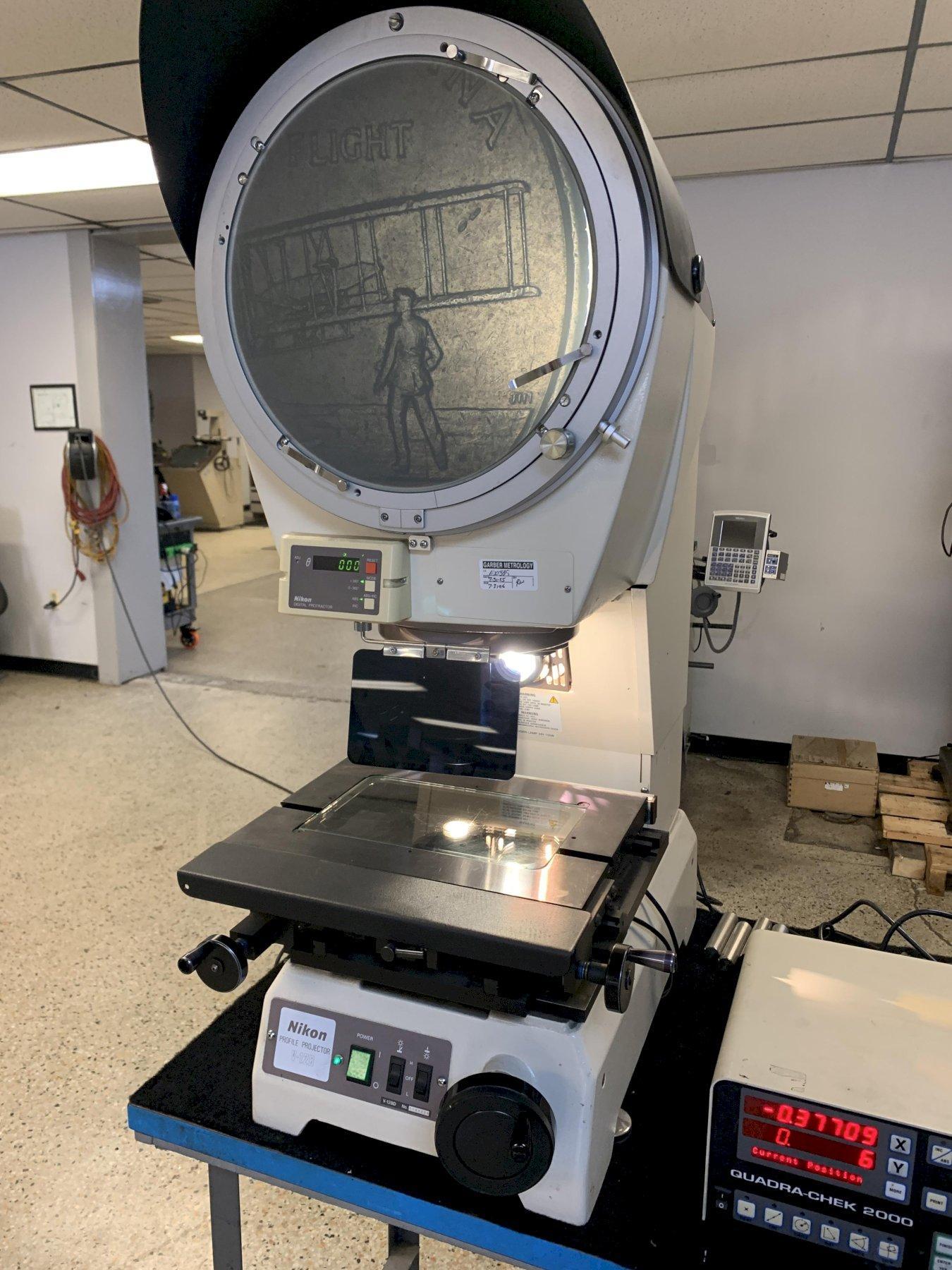 12" NIKON Model V-12BD Bench Top Vertical Beam Optical Comparator.