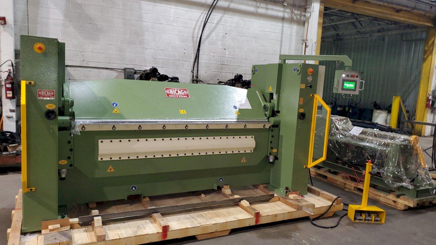 1/4"  x 100" New Chicago Dreis & Krump Hydraulic Powered Straight Bending Brake, Model HSB 8250
