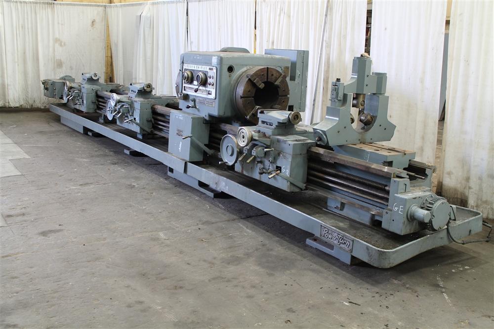 28" X 96" & 240" LODGE & SHIPLEY HOLLOW SPINDLE ENGINE LATHE: #61474