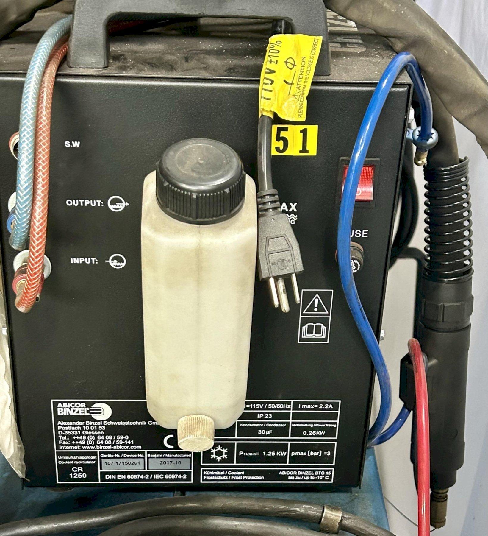 ABICORE BINZEL CR 1250 COOLANT RECIRCULATOR, 115V, New 2017.