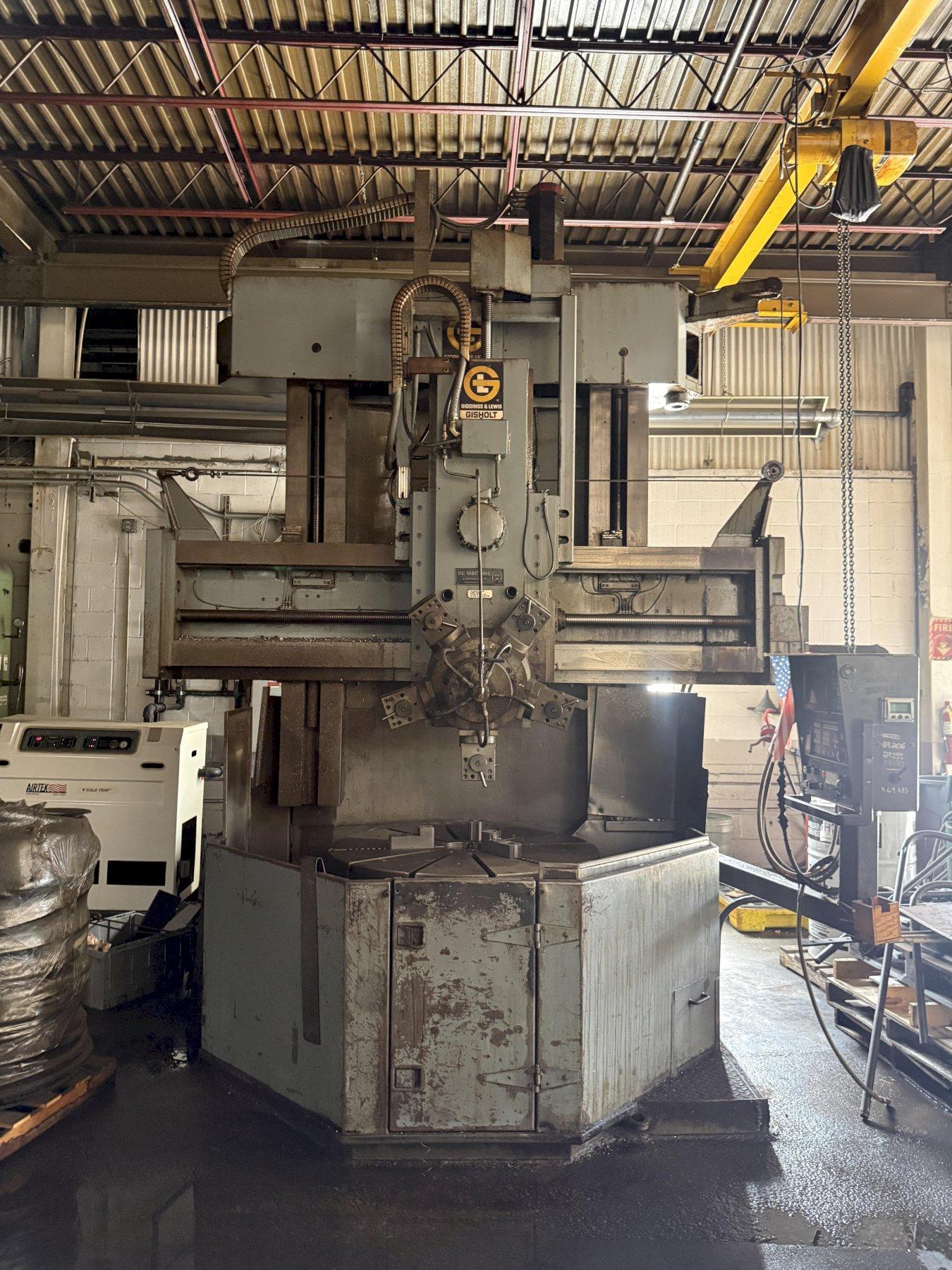 GIDDINGS & LEWIS VERTICAL TURRET LATHE. STOCK # 0546726