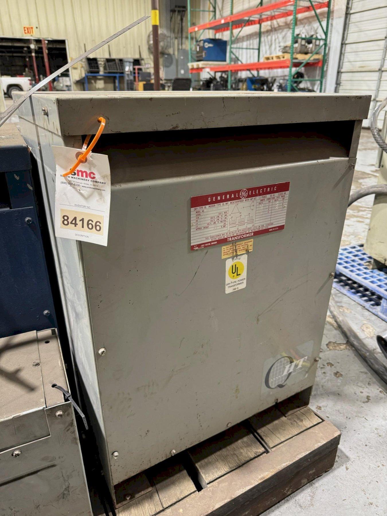 (1) PREOWNED GENERAL ELECTRIC 3 PHASE TRANSFORMER, 45 KVA, MODEL #: 9T23-B-3873, S/N: MP